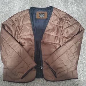 Jos A. bank Womens Puffer Lightweight Jacket Size XL Gold... 100%Polyester